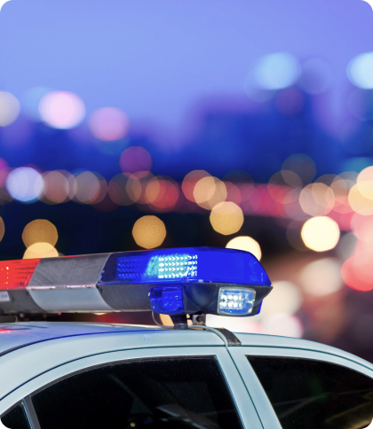 Gérophares sur voiture de police